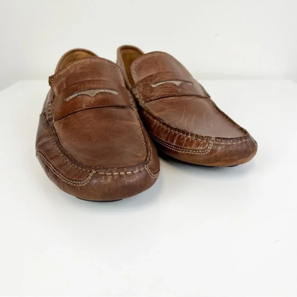 Clarks Ashmont Way Brown Cognac Leather Driving Loafer 9.5 M - Picture 3 of 11